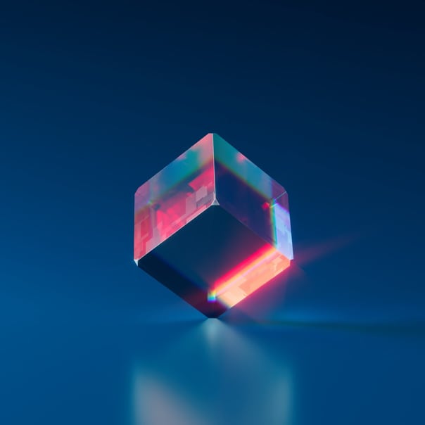 picture of different coloured cube